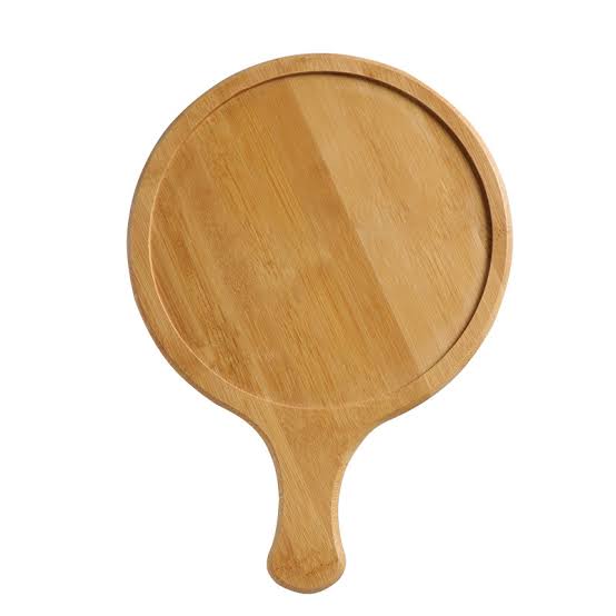10" Serving Round Wooden Tray with Handle " Pure Wooden "