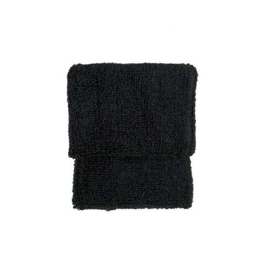 Sports Wrist Sweat Bands 100% Cotton (Black)