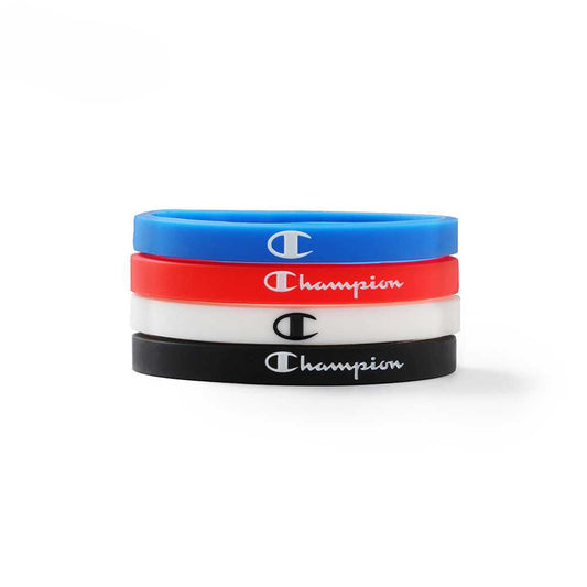 Champion Silicone Bracelet Wristband Pack Of Three RED