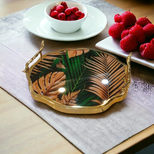 Premium Round Glass Tray Elegant & Durable Serving Solution