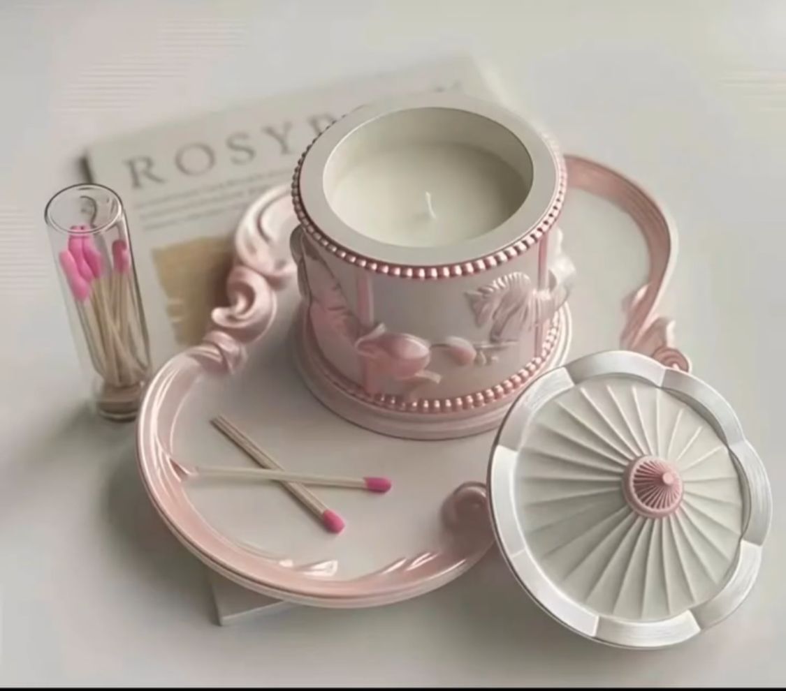 Carousel Horse Candle Holder / Trinket Box with Matches