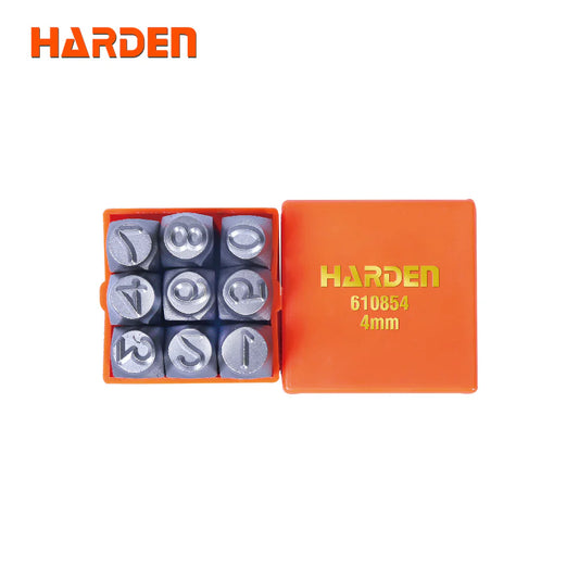 Harden 9PCS Steel Numbers Punch Set
