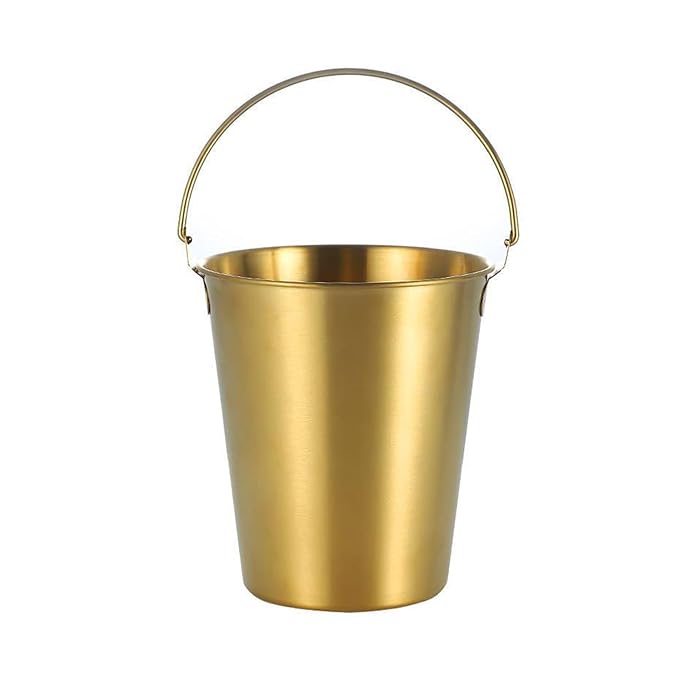 Stainless Steel Small Portable Ice Bucket Perfect for Home, Parties & Outdoor Use