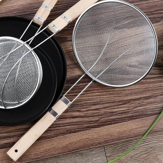 Fries Strainer " Wooden Handle "