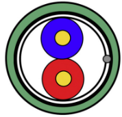 EIB cable 2x0.8B PVC FS PVC (Mtr)