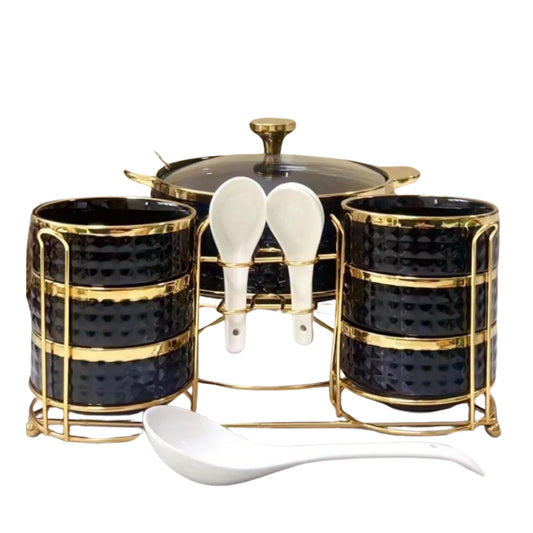 Elegant 14-Piece Soup Set Stylish & Complete Serving Collection for Family Dining