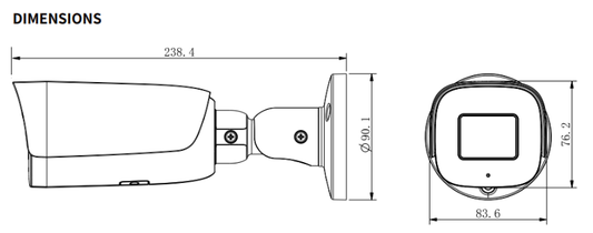 Tiandy TC-C35US 5MP Motorized Bullet Camera – 2.7-13.5mm, IP67, Tripwire & Perimeter Detection, Human/Vehicle Classification