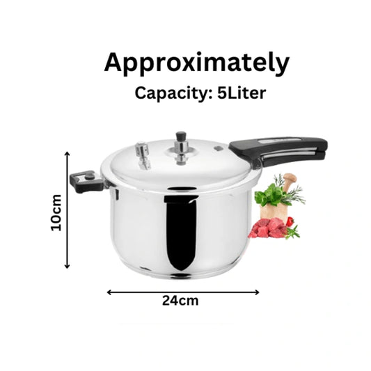 Alpha Pure Stainless Steel Pressure Cooker 5 Liters Capacity