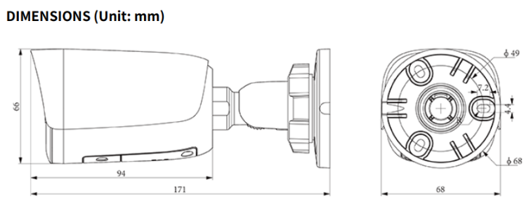 TC-C35WQ Spec:I5W/E/Y/4mm/V4.2 Tiandy Pro Early Warning+SMD Dome 5MP Fixed 4mm IP67 Support tripwire Perimeter+Human/Vehicle Classification