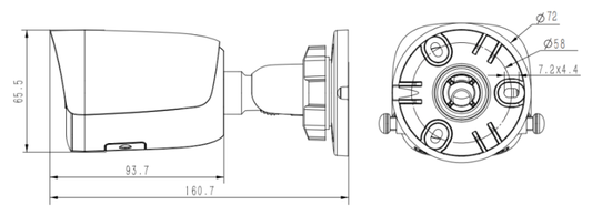 Tiandy Pro Early Warning+SMD Bullet 8MP Fixed 4mm - TC-C38WQ