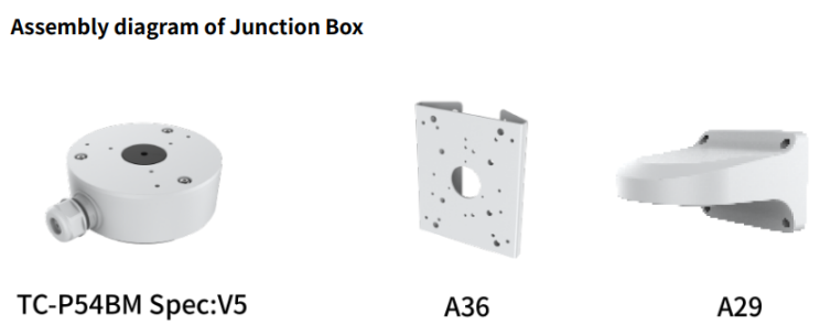 TC-C35XS Spec:I3/E/Y/C/H/2.8mm/V4.0 5MP Fixed Starlight IR Turret Camera Metal+Plastic POE IP66