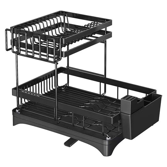 Premium Dish Drying Rack Space-Saving Stainless Steel Kitchen Organizer