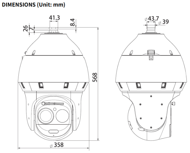 TC-H3169M Spec:63X/LW/P/A/AR Tiandy Ultra Panorama PTZ 16MP 63X IP66