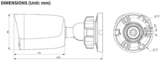 Tiandy Wi-Fi Bullet Color Maker 4MP Fixed 4mm - TC-C34QN
