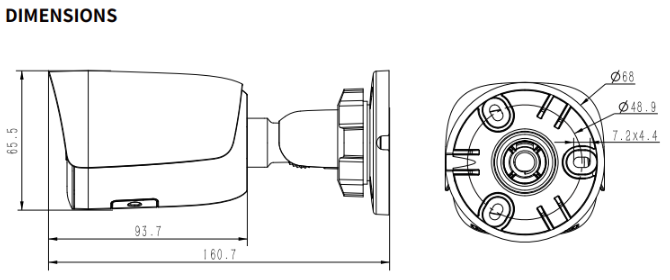 TC-C32WN Spec:I5/Y/WIFI/4mm/V4.1 Tiandy Spark Wi-Fi Bullet 2MP Fixed 4mm IP67