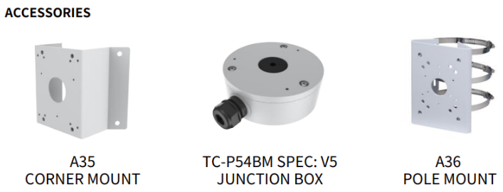 TC-C32WN Spec:I5/Y/WIFI/4mm/V4.1 Tiandy Spark Wi-Fi Bullet 2MP Fixed 4mm IP67