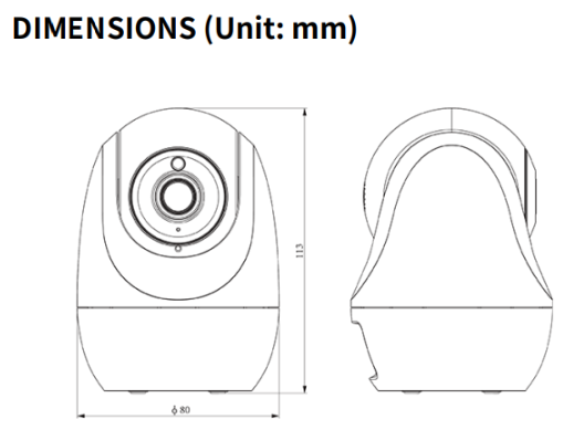 TC-H322N Spec:I2W/WIFI/Eu/4mm/V4.1 Tiandy Superlite Wi-Fi PT/Desk 2MP Fixed 4mm (New Arrival)