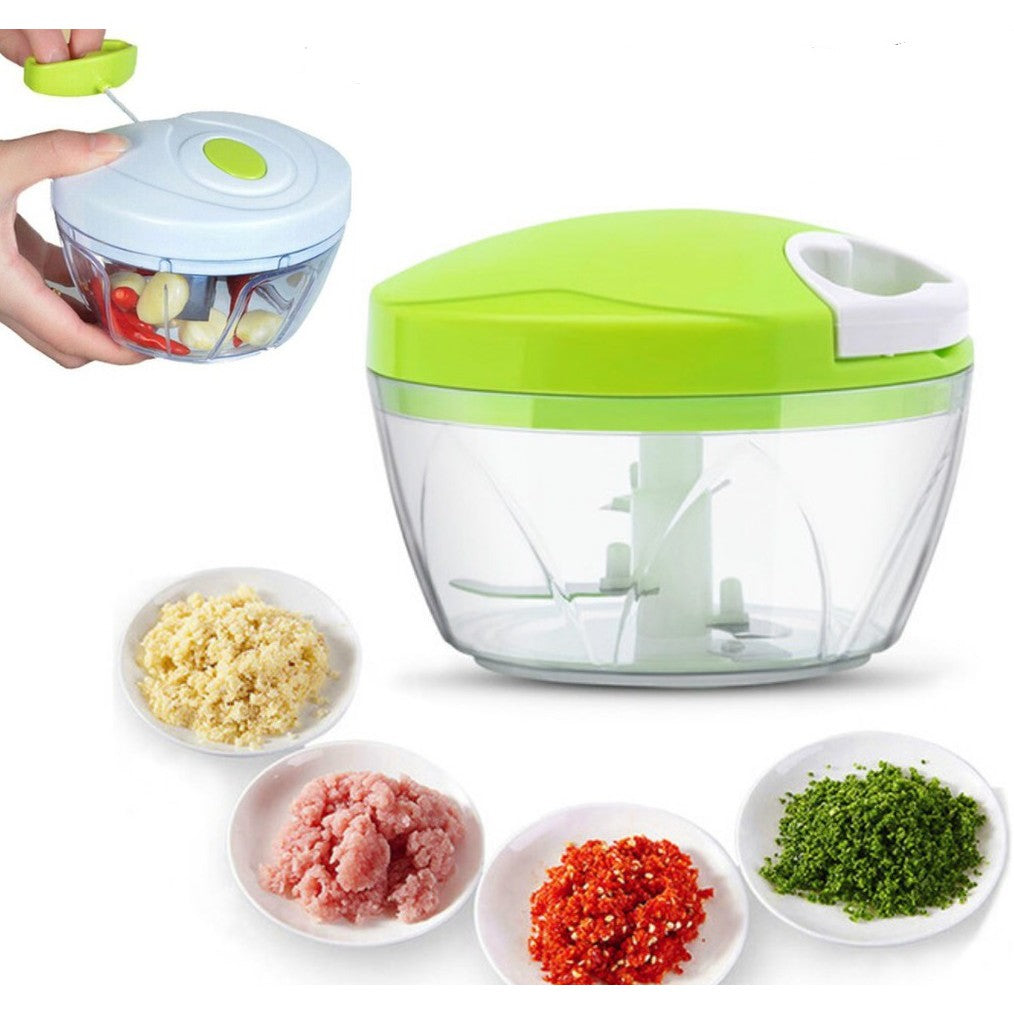 Manual Vegetable Chopper Multi-Function Food Chopper with Pull Cord