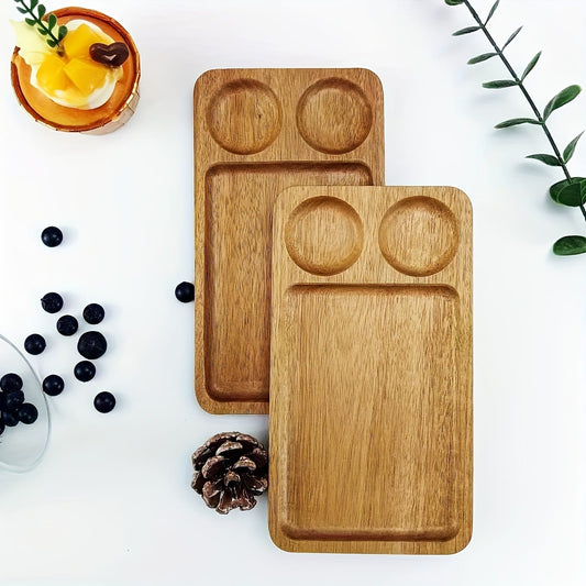 Pure " Wooden " Serving Tray 1 or 2 Partitions