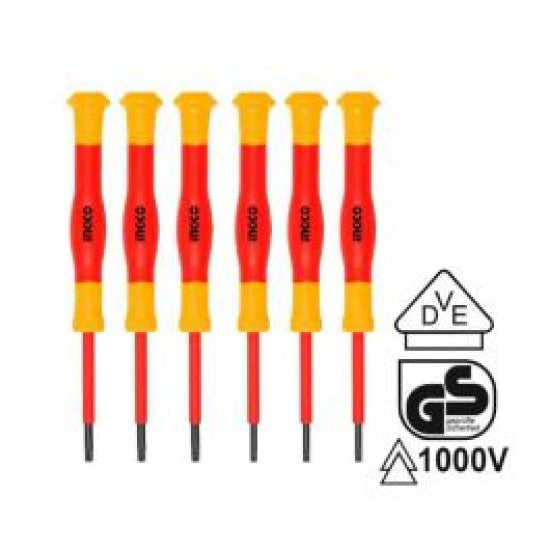 Ingco 6-Piece Insulated Precision Screwdriver Set (Model HKIPSD0601)