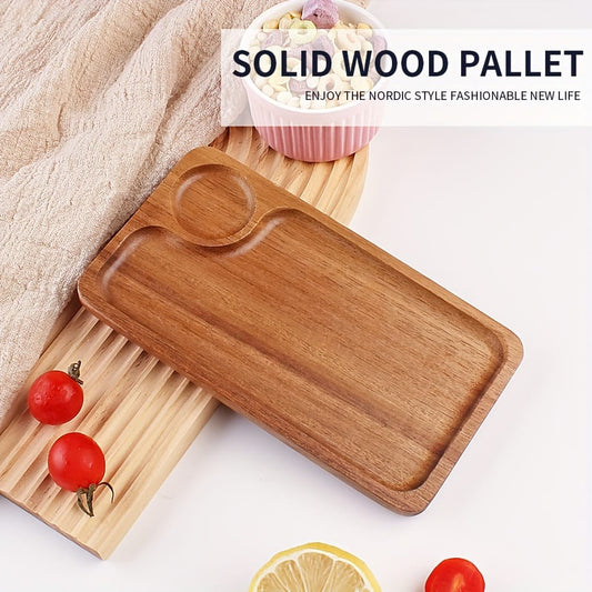 Pure " Wooden " Serving Tray 1 or 2 Partitions