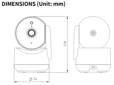 Tiandy Wi-Fi 3MP Fixed Color Maker PT Camera - TC-H332A