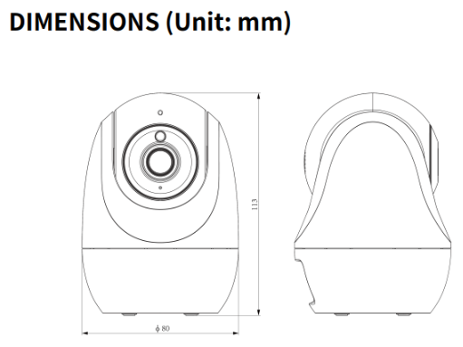 TC-H332N Spec:I2W/WIFI/4mm/V4.0 Tiandy Superlite Wi-Fi PT/Desk 3MP Fixed 4mm