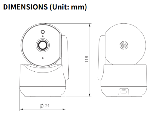 Tiandy Wi-Fi 4MP Fixed Color Maker PT Camera - TC-H342A