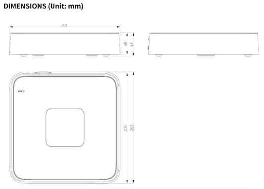 Tiandy H.265 1HDD 8ch PSE NVR - TC-R3108