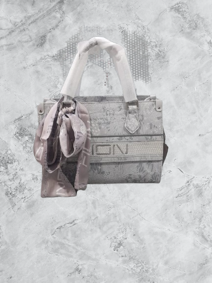 Stylish Grey Printed Ladies Bag