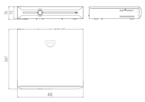 Tiandy Pro 40ch NVR 4HDD 12MP Recorder - TC-R3440