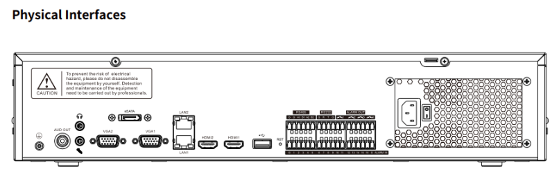"TC-R3880 Spec: I/B/N/V4.0 Tiandy Pro, Pro 80ch NVR 8HDD 12MP Rec."