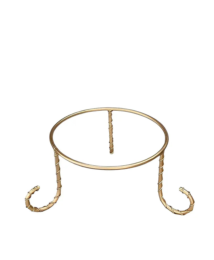 Elegant Antique Gold Metal Stand for Hot Pots & Serving Dishes