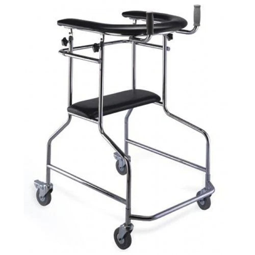 KY971 Walker With Seat  Handles Chrome
