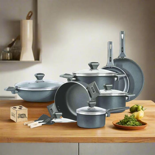 19 Pieces Non-Stick Daffodil Gift Pack Set Marble Coated