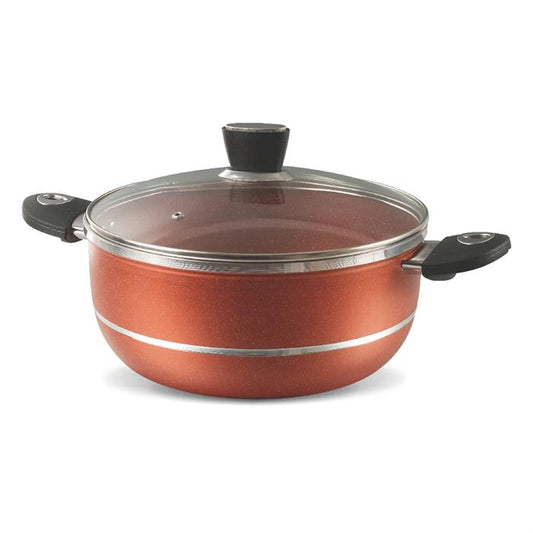 18 Pieces Marble Coated Gift Pack Daisy Cookware Set (Copper Finish)