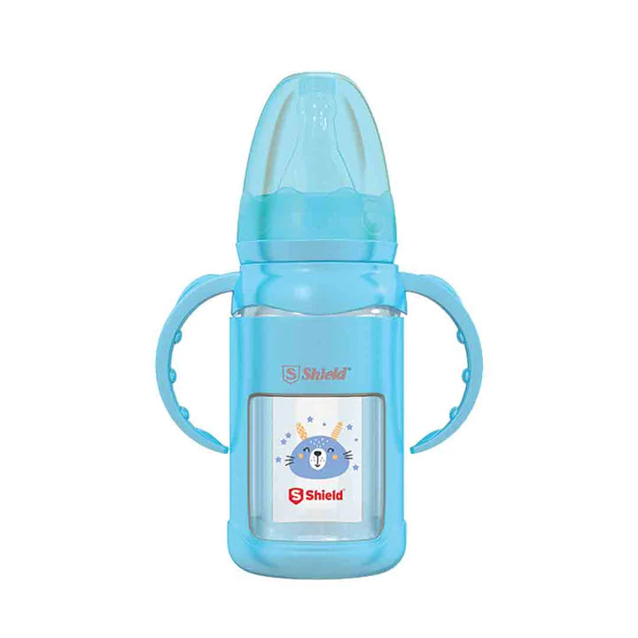 Glass Feeder with Handle and Silicone Protector Shield