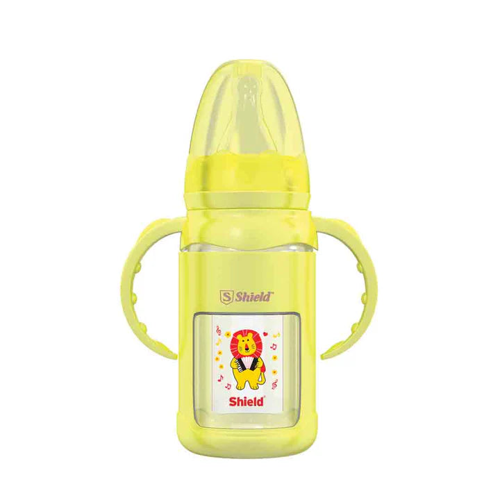 Glass Feeder with Handle and Silicone Protector Shield
