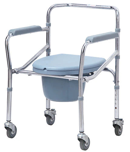 Commode Chair Folding With Wheel Model 1051