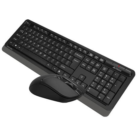 A4Tech Fstyler FG1012s 2.4G Wireless Desktop Keyboard  Mouse Black