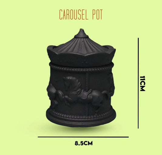 Carousel-Themed Storage Jar / Candle Jar – Reverie Trinket & Jewelry Box