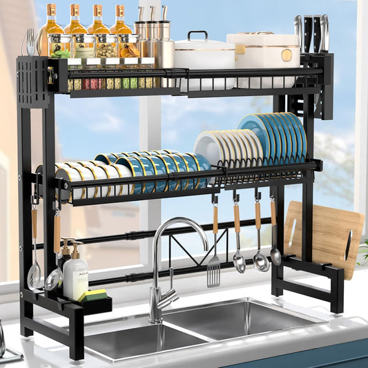 Dual Dish Drying Rack Spacious, Efficient & Durable