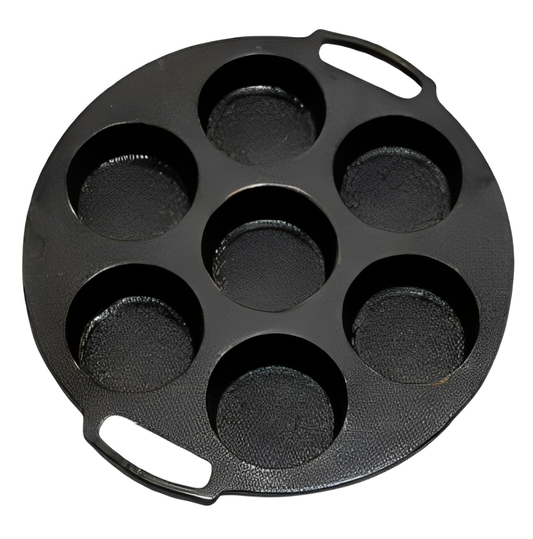 Premium Cast Iron Muffin Pan Heavy-Duty, Naturally Non-Stick Bakeware