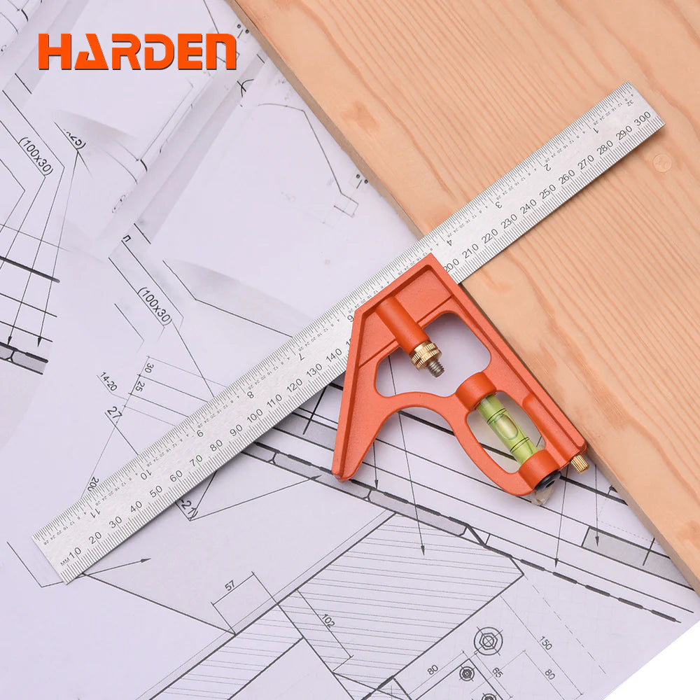 Harden Combination Square with Aluminium Base