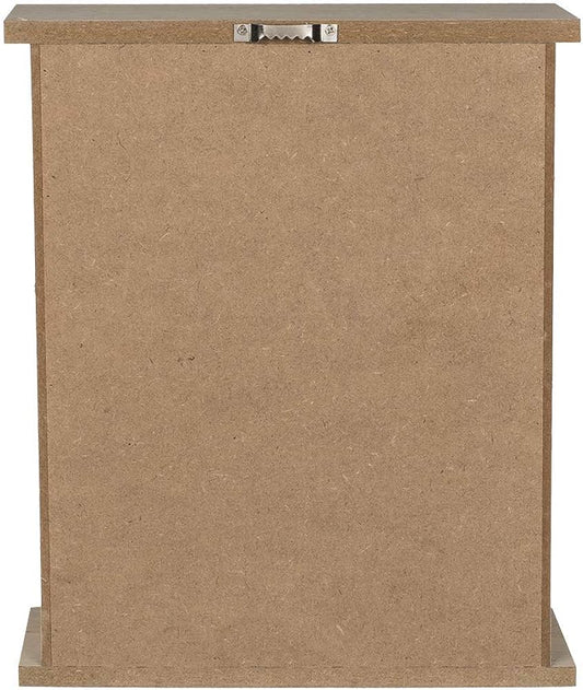 Wall Mounted Wooden Key Holder Rustic Multi-Hook Organizer for Entryway or Living Room