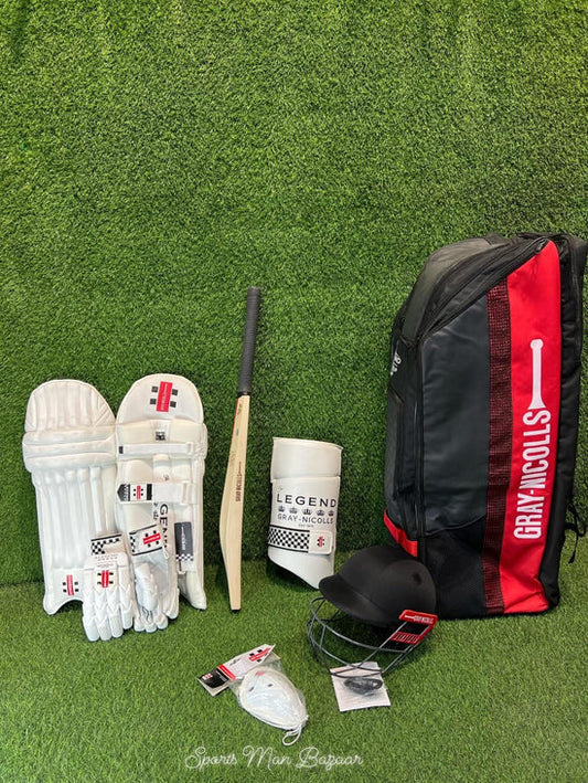 Gray Nicolls Legend Hard Ball Cricket Kit Complete Pro-Grade Gear Bundle
