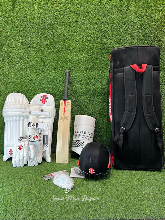 Gray Nicolls Legend Hard Ball Cricket Kit Complete Pro-Grade Gear Bundle