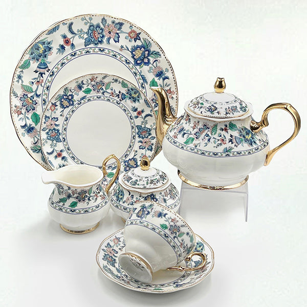 The Tranquil Tea Terrace Elegant Ceramic Tea Set for Sophisticated Serving