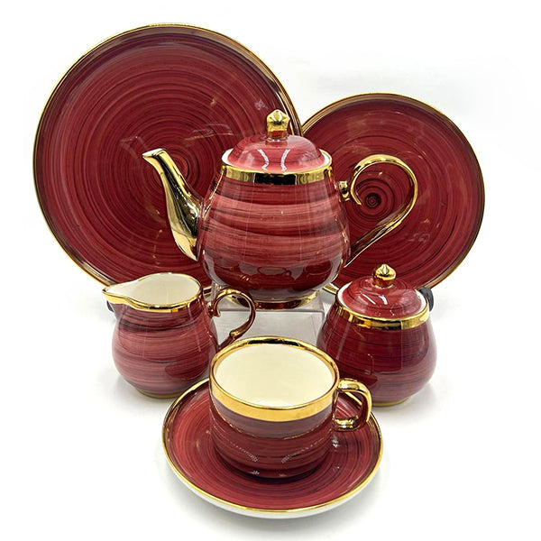 The Tea Time Trio Elegant Ceramic Tea Set for Refined Serving