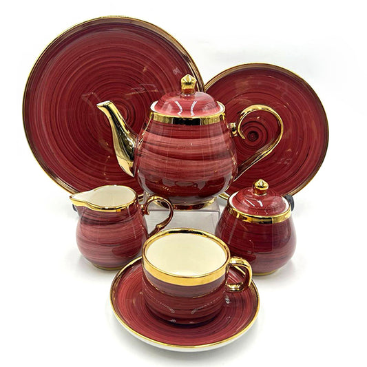 The Tea Time Trio Elegant Ceramic Tea Set for Refined Serving